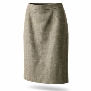 Moda Petite 100% Wool Pencil Skirt, Military Green Brown Tone, Women's Size 6